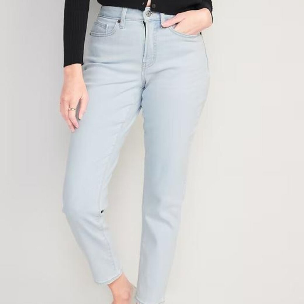 NWT Old Navy Curvy High-Waisted OG Straight Ankle Jeans - Picture 2 of 10